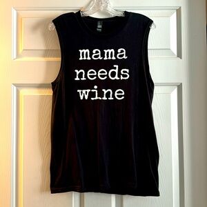 Mama Needs Wine Tank Top Sz M